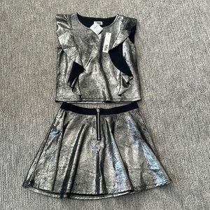 Mia New York Kids metallic two piece dress